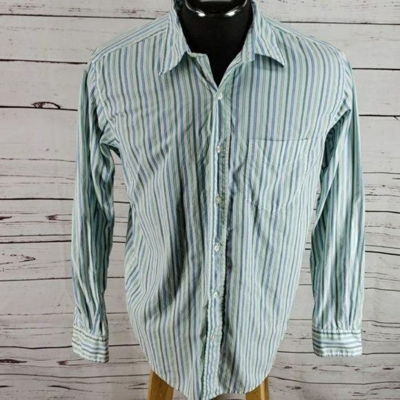 American Eagle Men's Striped Button Down Shirt Size Medium - Picture 6 of 6